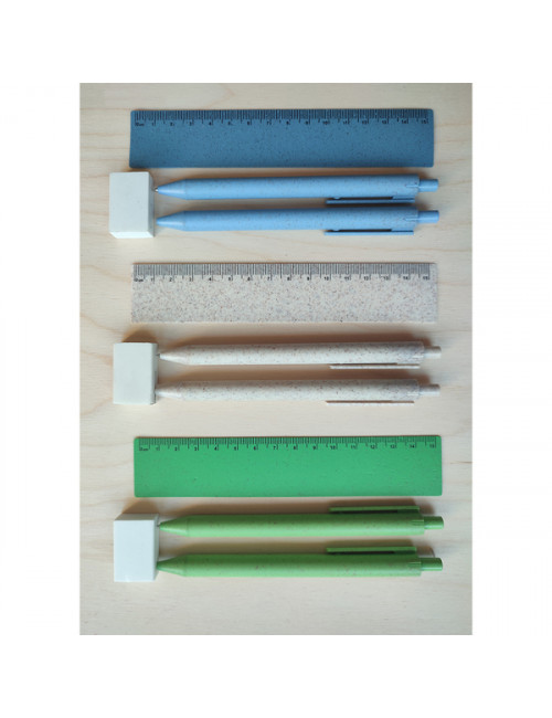 Zestaw szkolno-biurowy Ora, zielony 