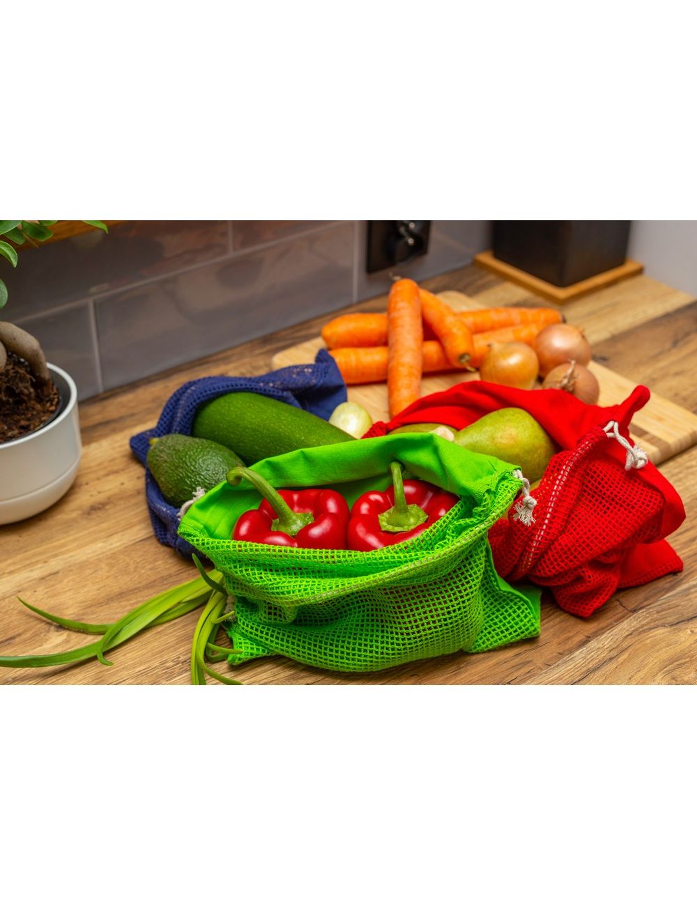 Bawełniany worek na owoce i warzywa, duży | Kelly
