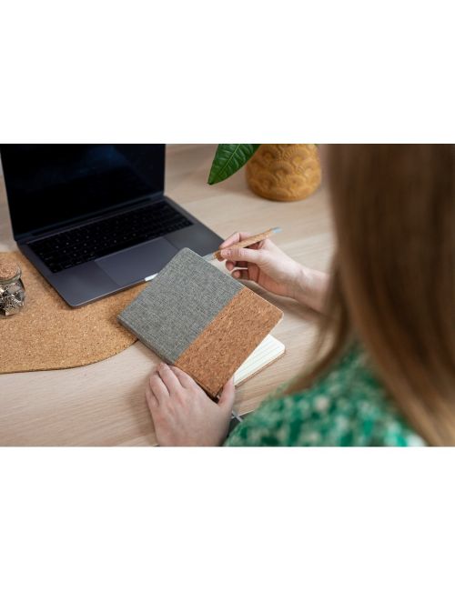 Korkowy notatnik A5 z długopisem | Layla