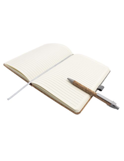 Korkowy notatnik A5 z długopisem | Layla