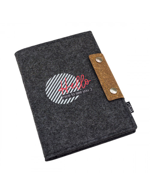 Organizer w okładce filcowej Iga, szary 