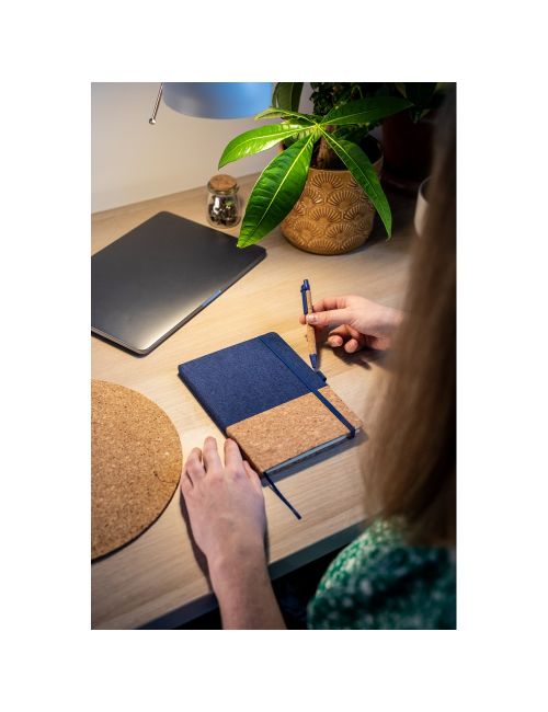 Korkowy notatnik A5 z długopisem | Layla