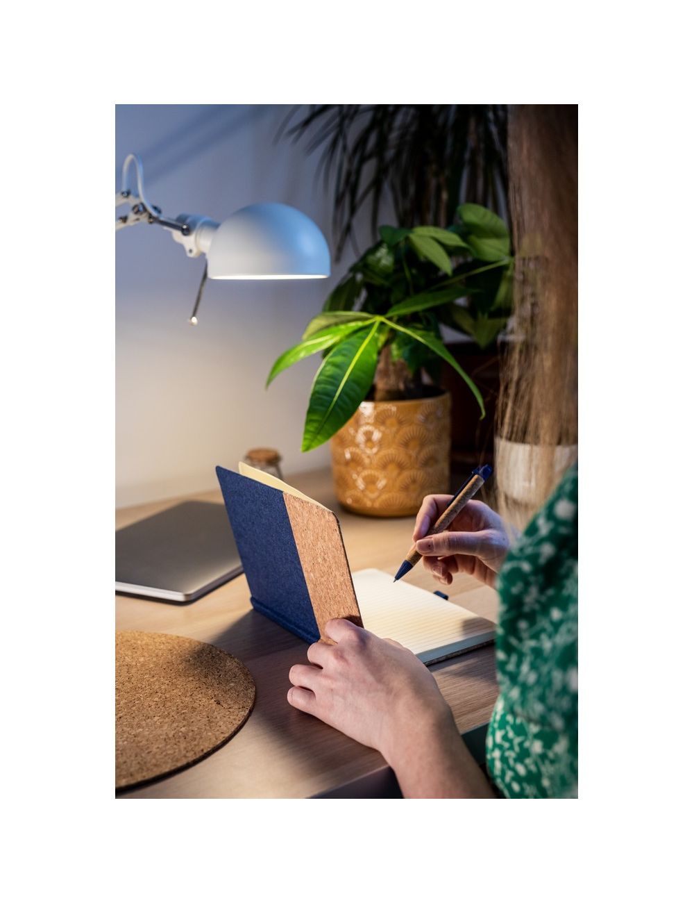 Korkowy notatnik A5 z długopisem | Layla