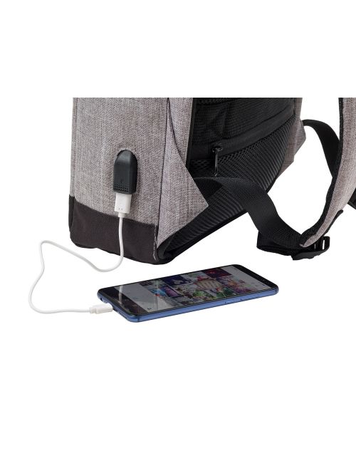 Plecak na laptopa 13", chroniący przed kieszonkowcami