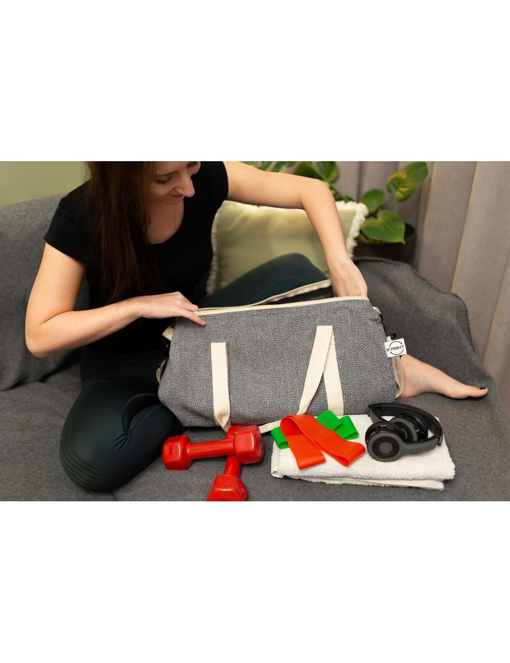 Torba sportowa, podróżna B'RIGHT z bawełny z...