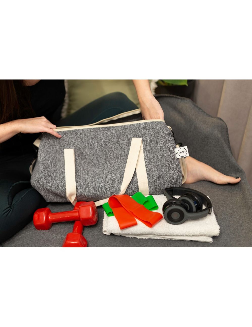 Torba sportowa, podróżna B'RIGHT z bawełny z...