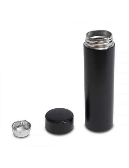 Kubek próżniowy z termometrem Falco 420ml, czarny