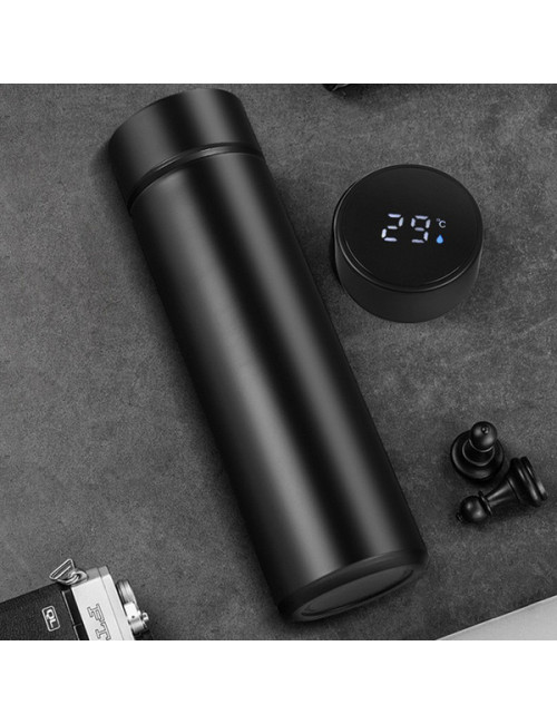 Kubek próżniowy z termometrem Falco 420ml, czarny