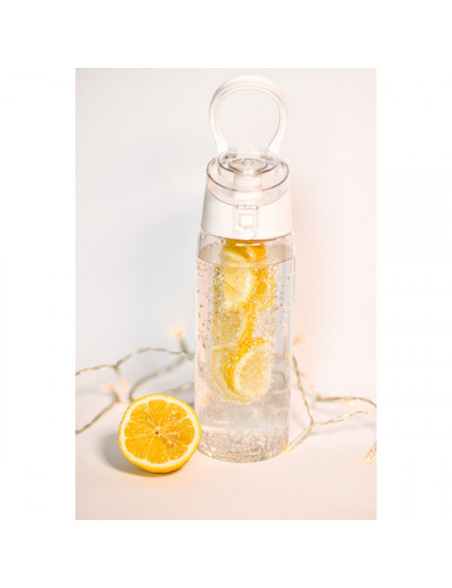 Bidon Mint 700 ml, biały/transparentny 