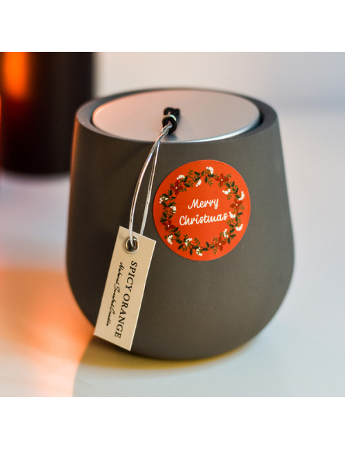 Świąteczna świeca zapachowa, szary 