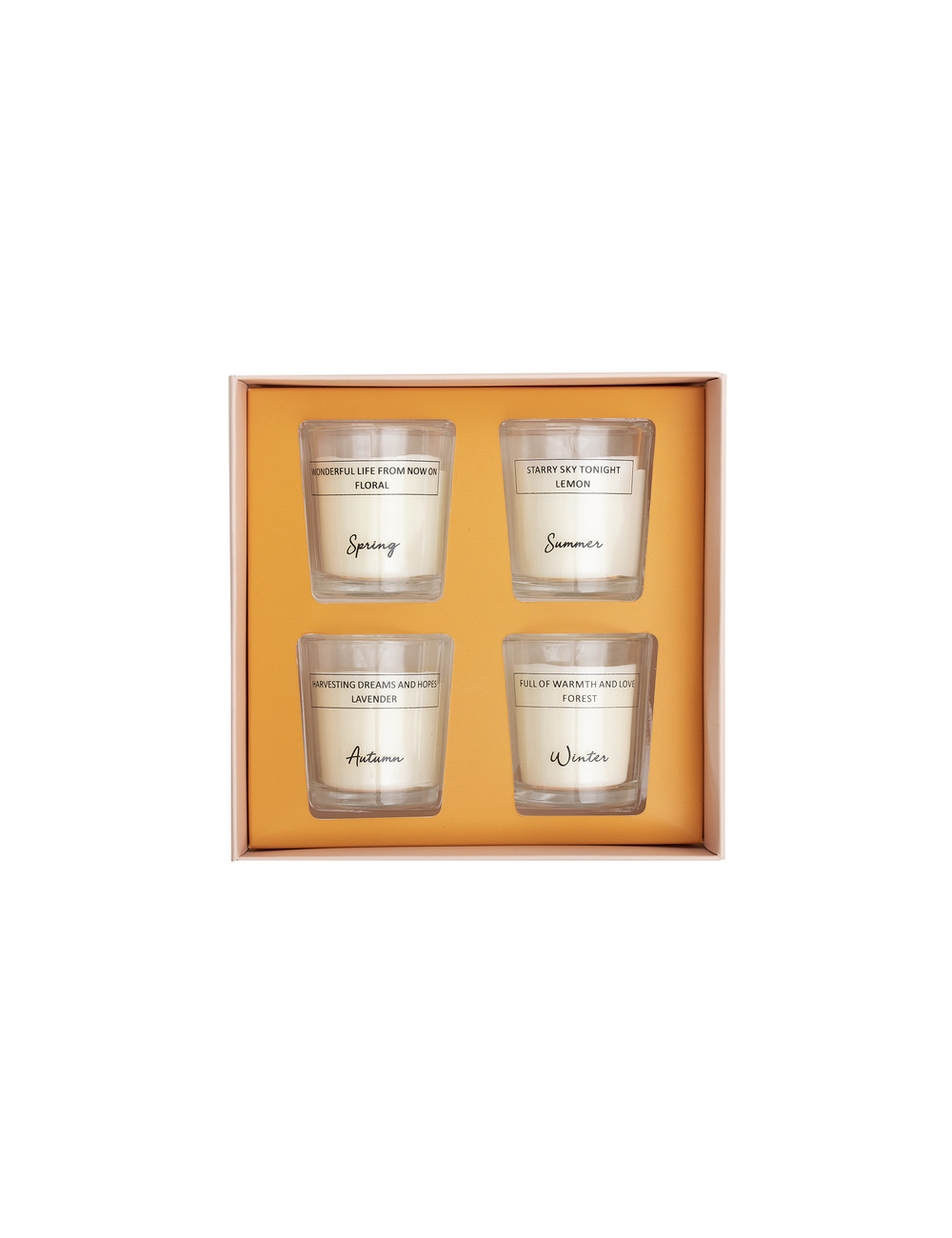 Zestaw 4 zapachowych świec Seasons, mix 