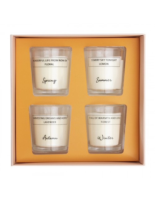 Zestaw 4 zapachowych świec Seasons, mix 