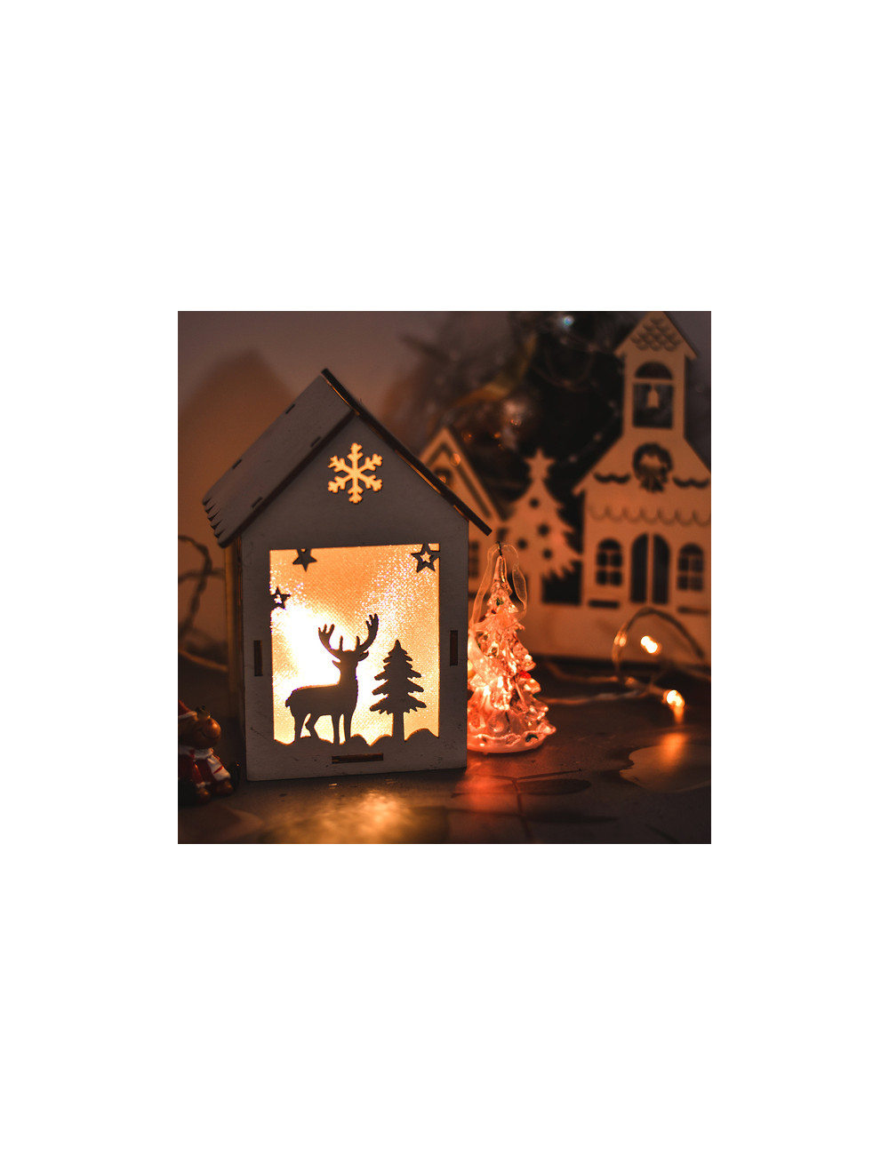 Lampion Christmas Lantern, biały 