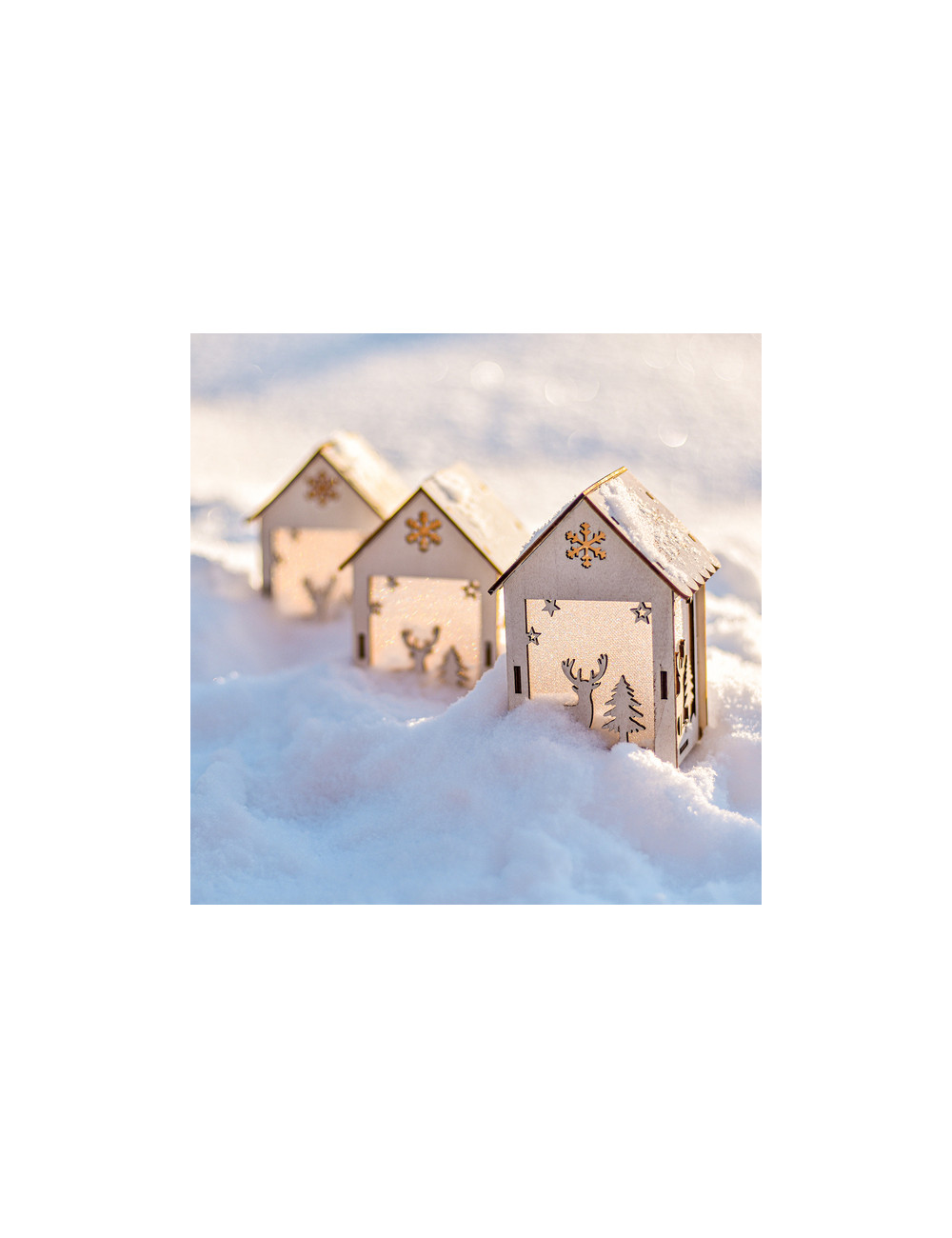 Lampion Christmas Lantern, biały 