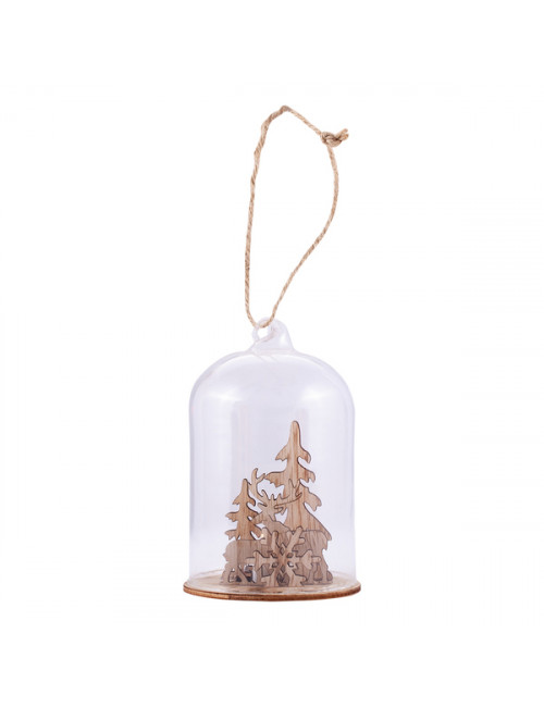 Szklany lampion Dome, transparentny 