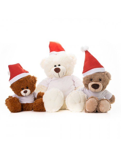 Świąteczny bardzo duży miś, ecru 