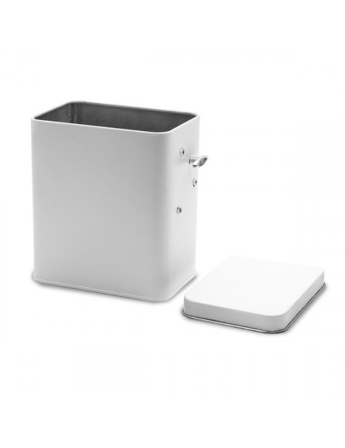 Świąteczna puszka z pozytywką, biały 