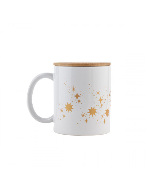 Kubek ceramiczny "Hello Christmas", biały 