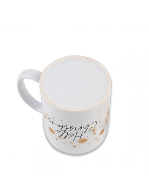 Kubek ceramiczny "Hello Christmas", biały 