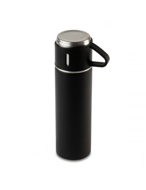 Termos z kubkami Attu 500 ml, czarny 