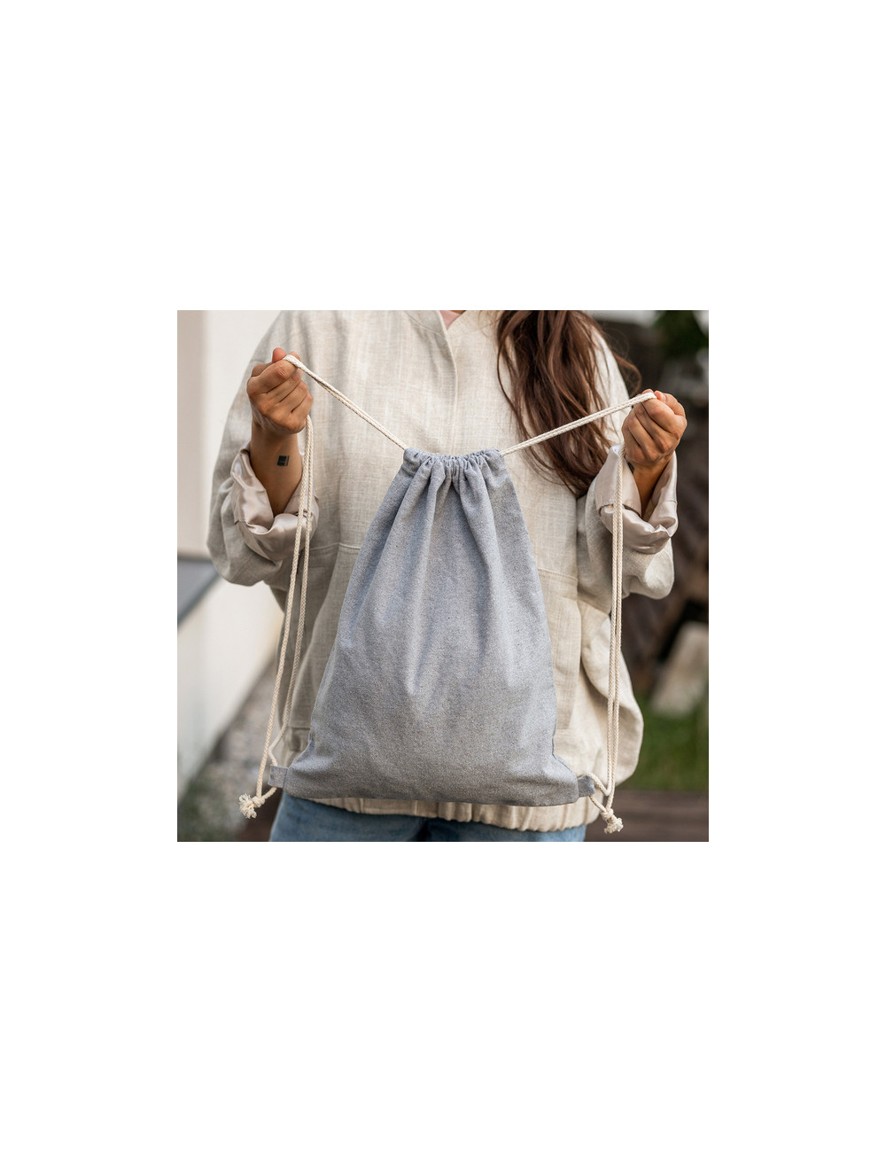 Plecak bawełniany 340 g/m2 Preston, szary 