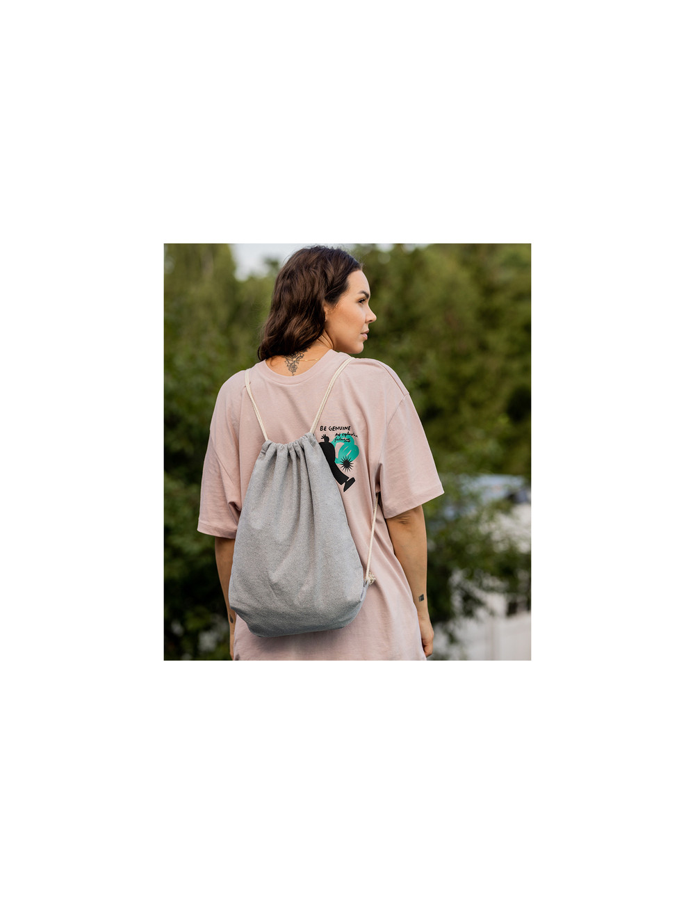 Plecak bawełniany 340 g/m2 Preston, szary 