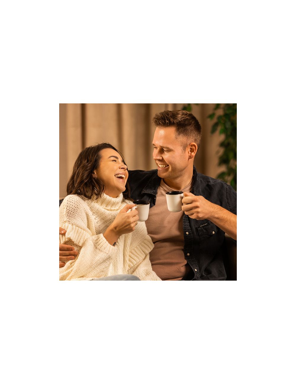 Zestaw 2 ceramicznych kubków Kerala, biały 