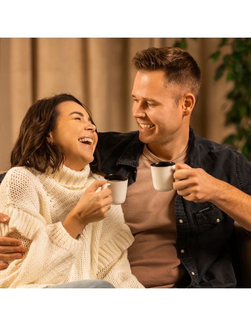 Zestaw 2 ceramicznych kubków Kerala, biały 