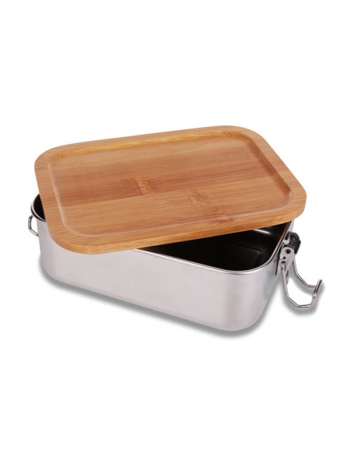 Stalowy lunch box 800 ml Somerton, srebrny