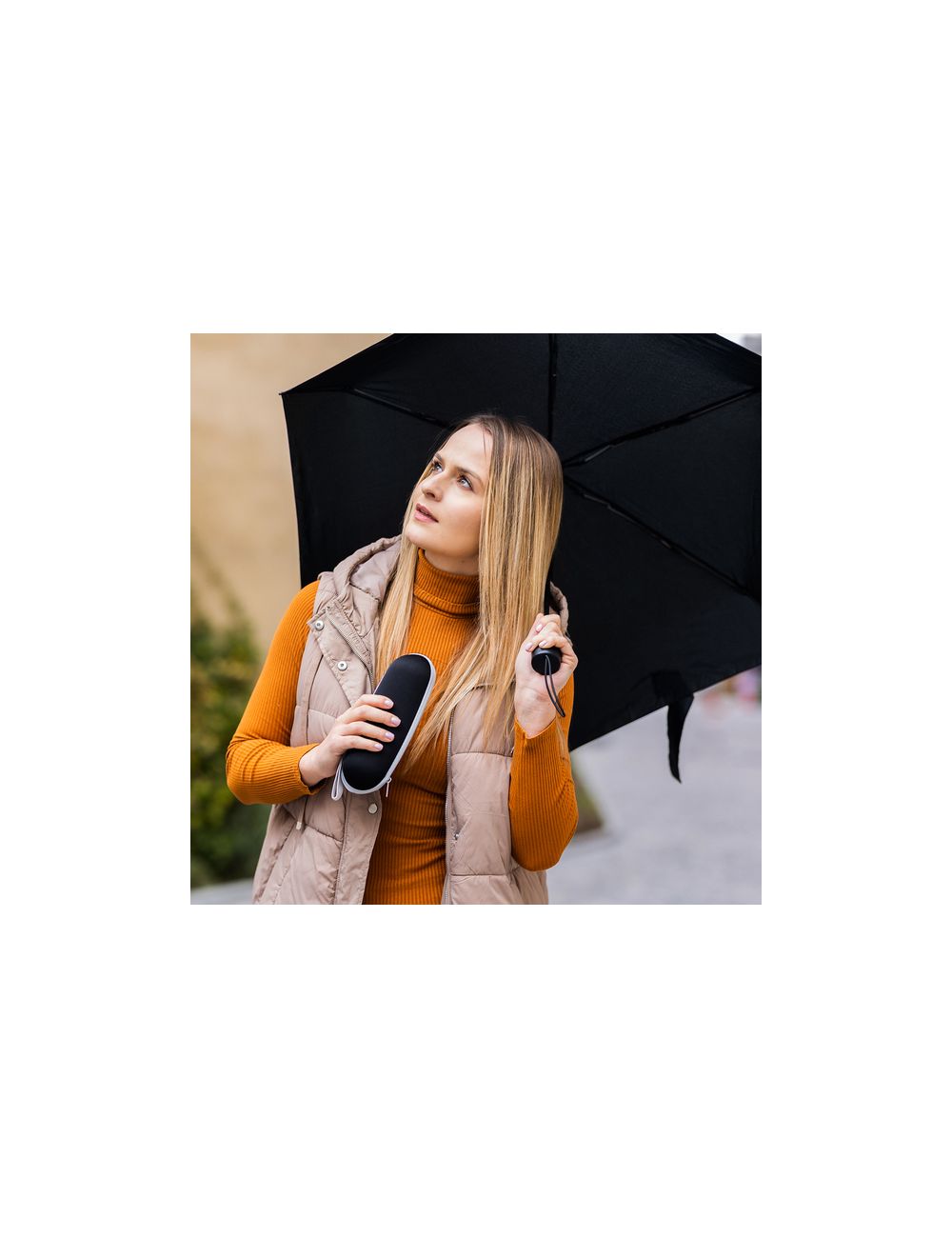 Parasol w etui Banff, czarny