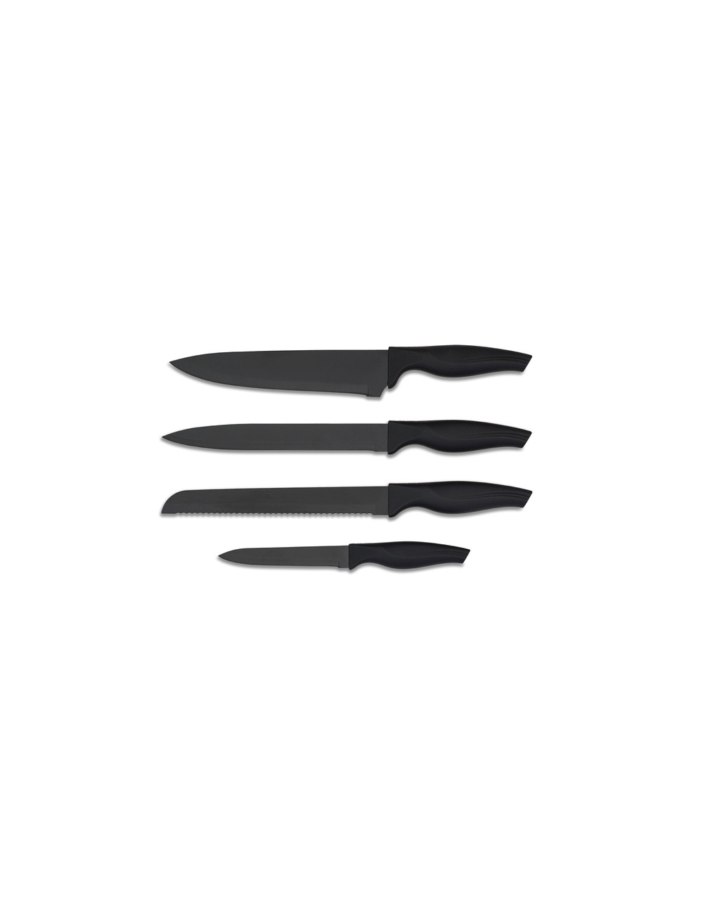 Zestaw noży na bloku magnetycznym Akita, czarny