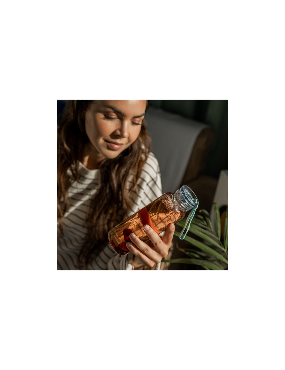 Butelka szklana Azure 500 ml, transparentny