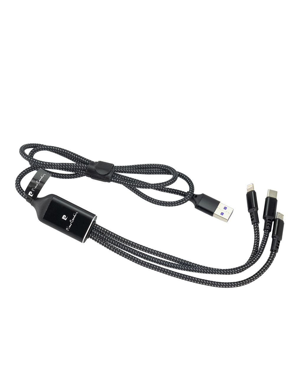 Kabel 3 w 1 z podświetlanym logo Pierre Cardin