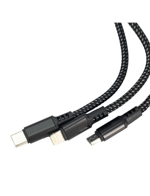 Kabel 3 w 1 z podświetlanym logo Pierre Cardin