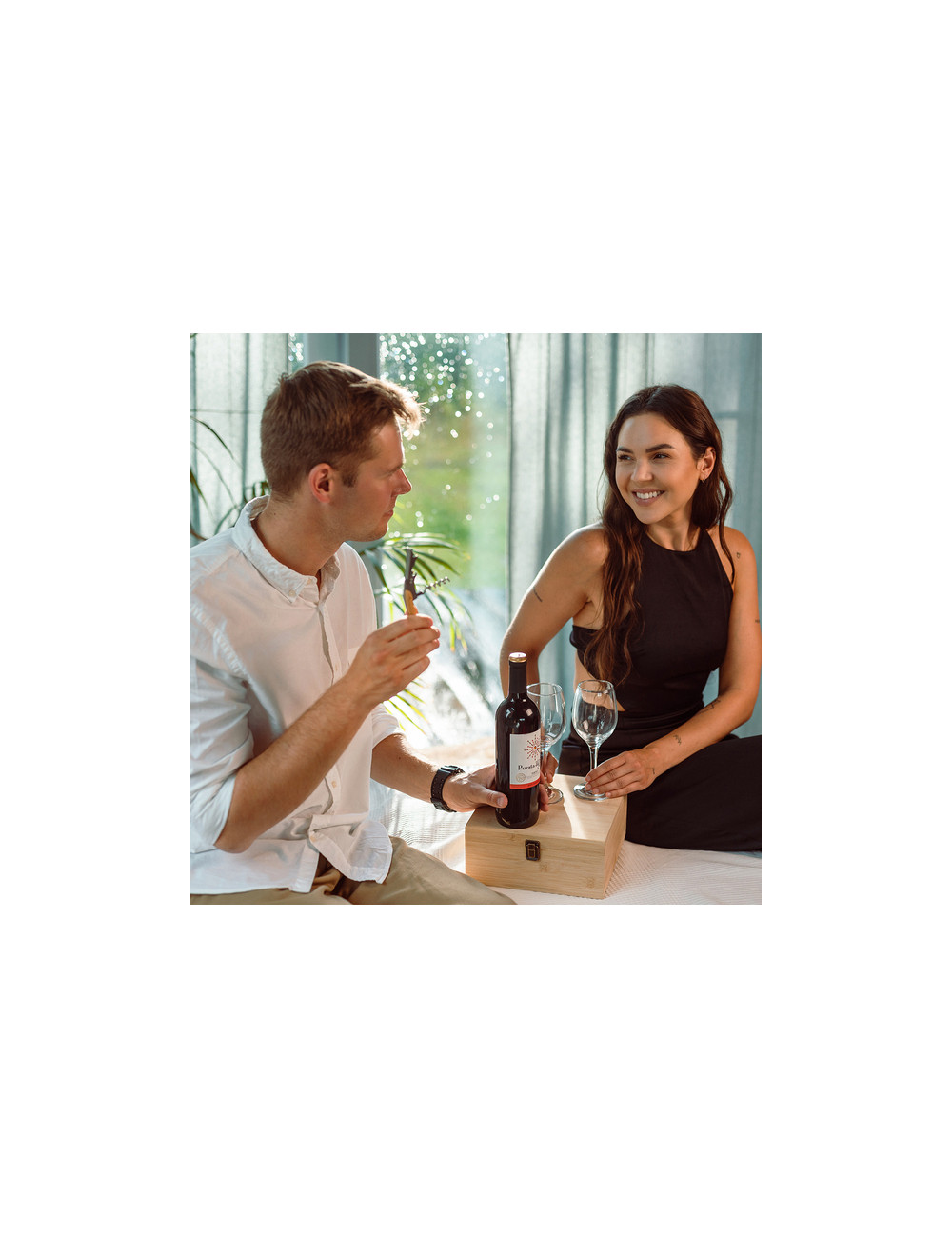 Zestaw dwóch kieliszków do wina Veneto, beżowy 