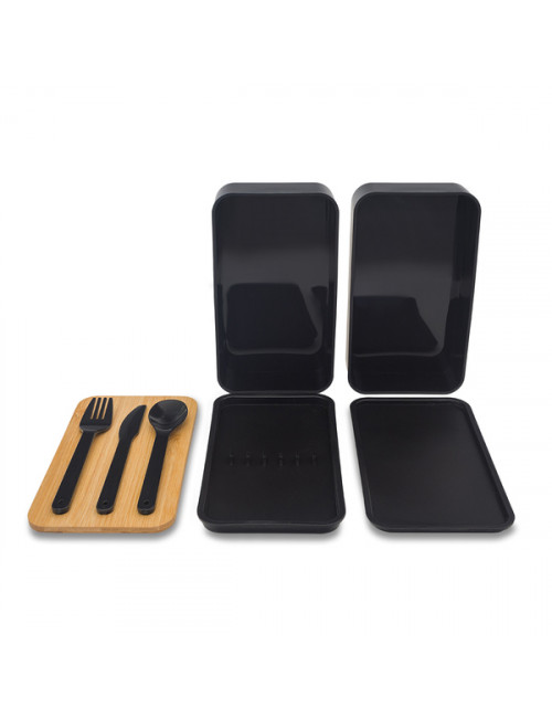 Victor lunch box podwójny, czarny