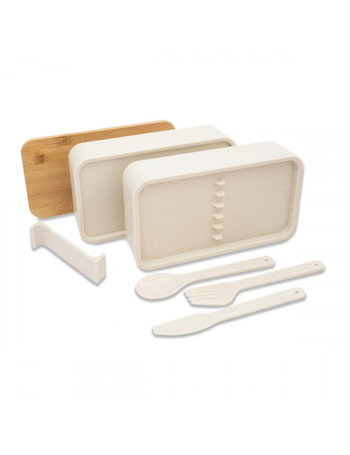 Victor lunch box podwójny, beżowy 