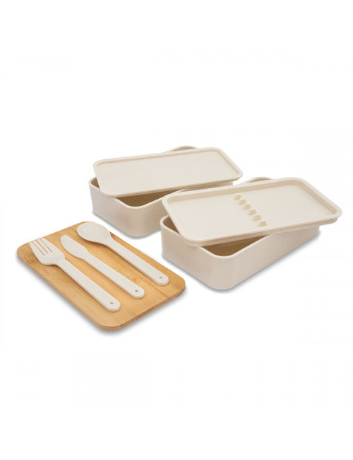 Victor lunch box podwójny, beżowy 