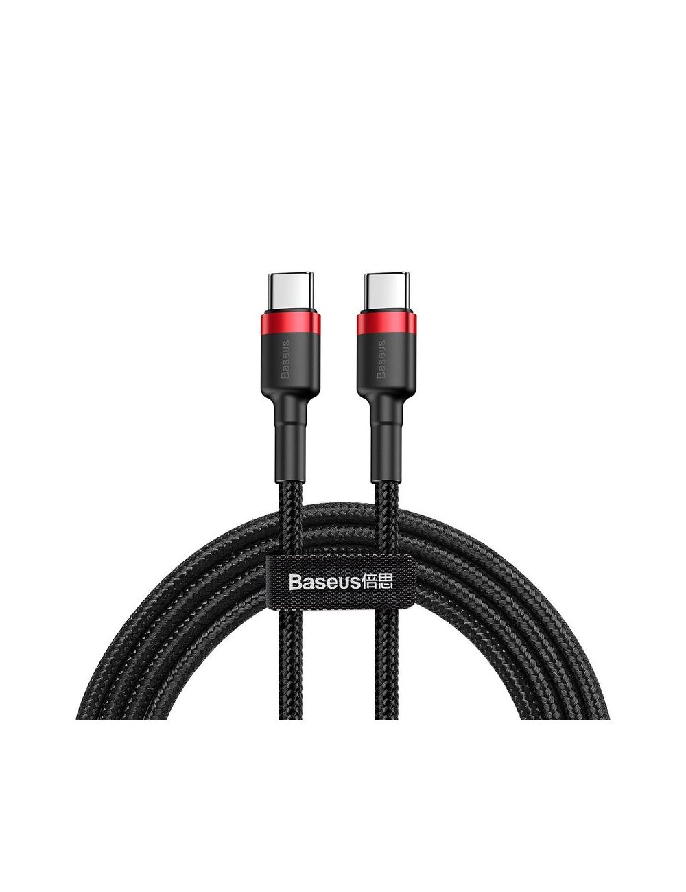 KABEL BASEUS CAFULE PD2.0 60W TYPE-C/C (20V 3A) 1M RED/BLACK, POWER DELIVERY