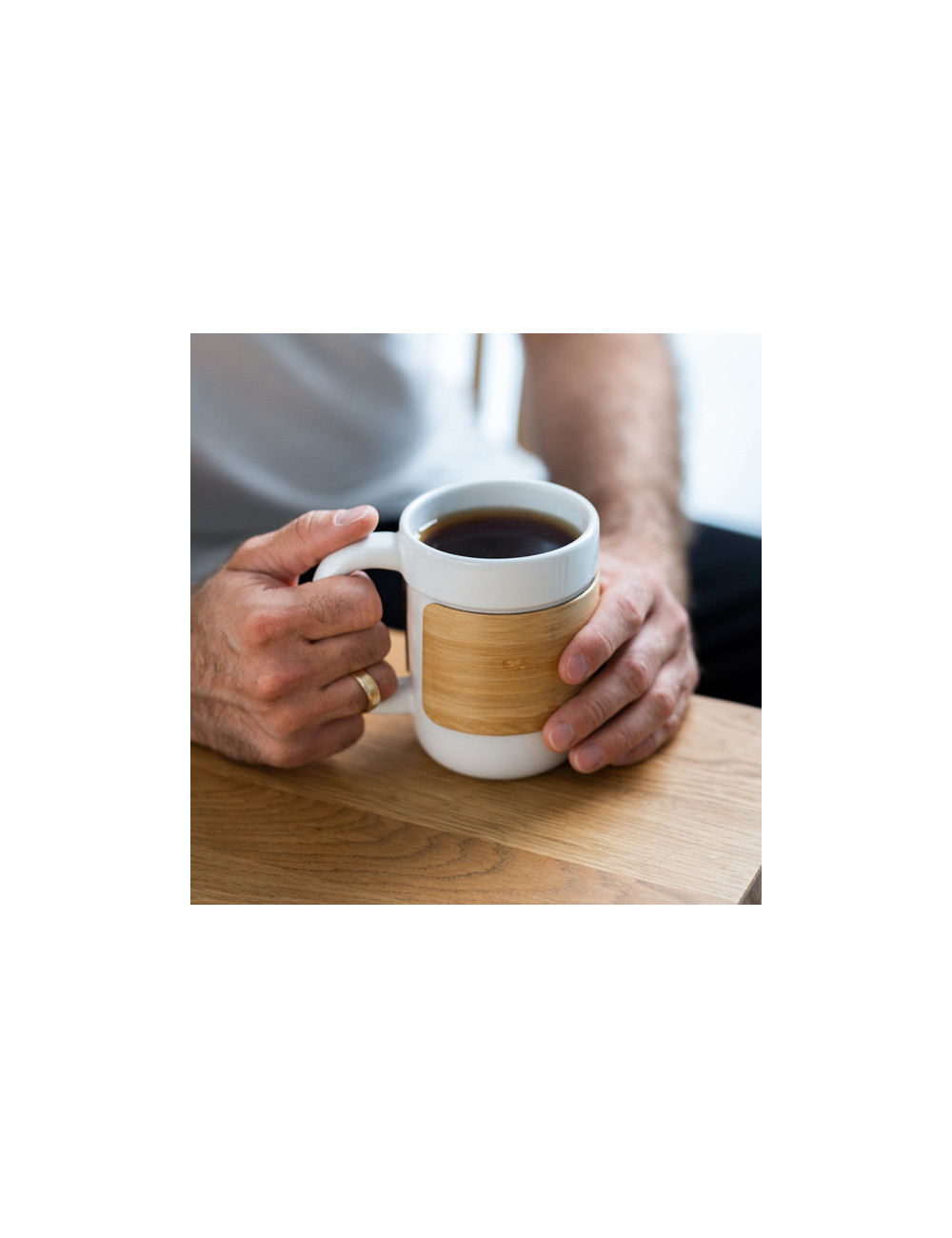 Kubek ceramiczny Soro, biały 