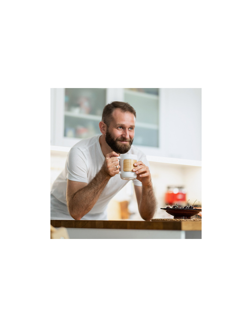 Kubek ceramiczny Soro, biały 