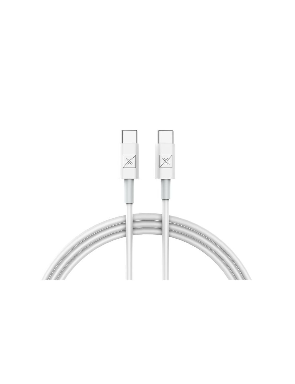 KABEL MX SHOCK 20W PD Type-C - Type-C WHITE/BIAŁY