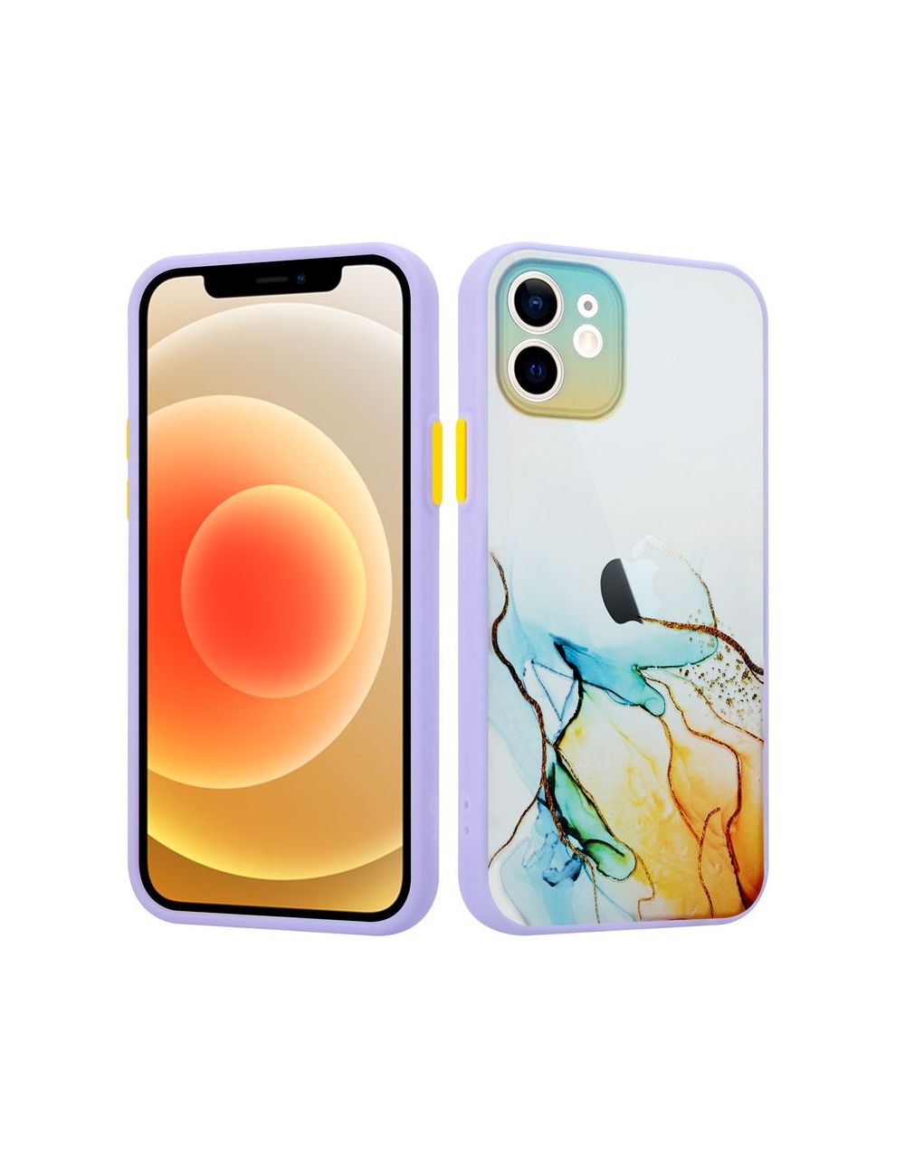 MX AQUARELLE IPHONE XS MAX ŻÓŁTO-NIEBIESKI / YELLOW-NAVY