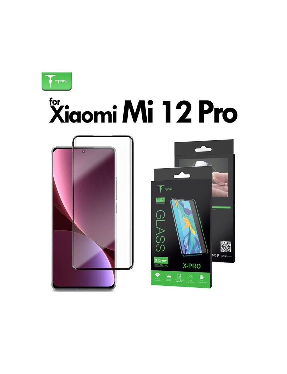 SZKŁO T-PHOX X-PRO XIAOMI I MI 12 PRO BLACK