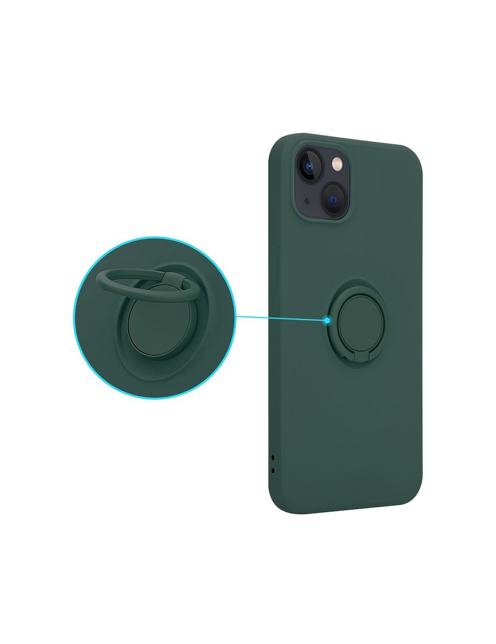 Etui Silicon Ring do Iphone 7/8 SE (2020) zielony