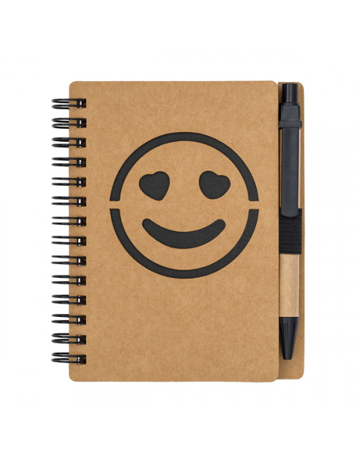 Notes gładki Smile, czarny
