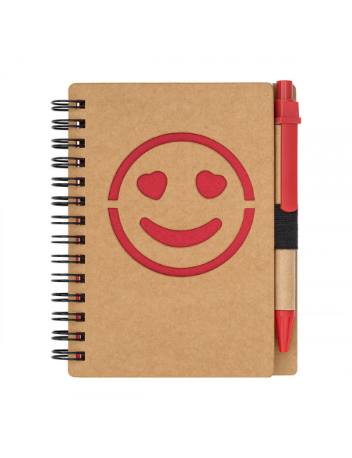 Notes gładki Smile, czerwony