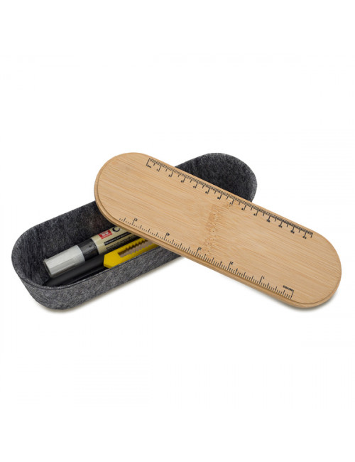 Piórnik z uchwytem na telefon Jasse, szary 