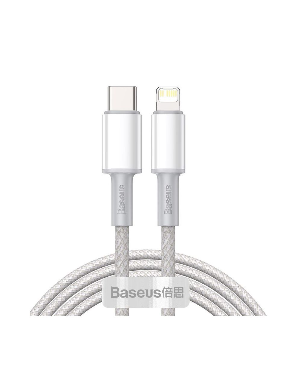 KABEL BASEUS HIGH DENSITY BRAIDED USB-C/LIGHTNING 20W PD 2M WHITE