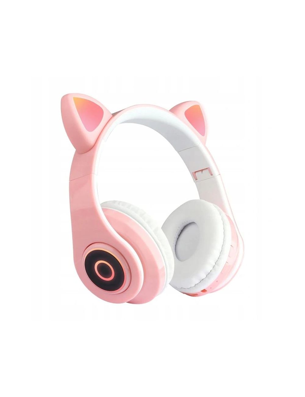 SŁUCHAWKI BLUETOOTH B39 KOCIE USZY PINK / RÓŻOWE